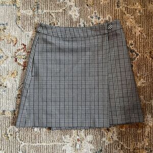 Plaid wrap skirt
